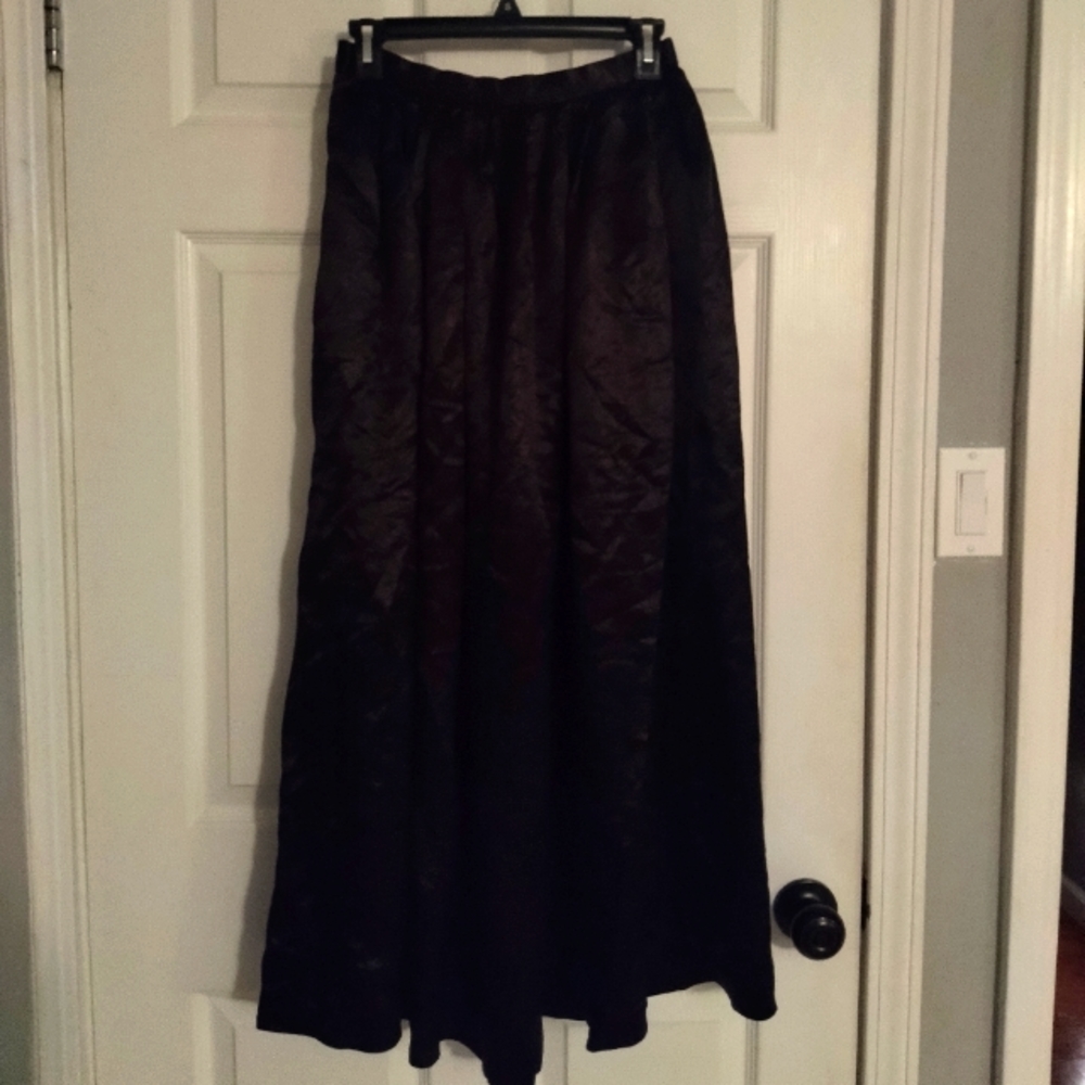 Satin full length skirt